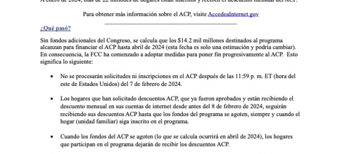 ACP Wind Down Fact Sheet